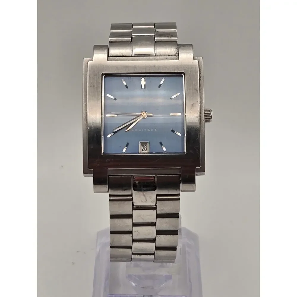 Fossil Arkitekt Watch FS-2795 Stainless Steel Square Face